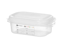 GN 1/9 container, polypropyleen, HENDI, GN 1/9, 0,6L, Transparant, 176x108x(H)65mm, Rechthoekig
