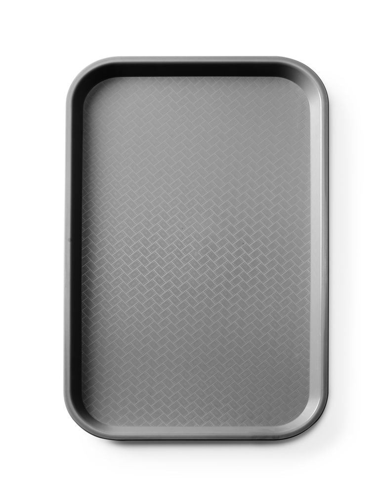 Fastfooddienblad polypropyleen GN 1/1, AmerBox, GN 1/1, Zwart, 530x325x(H)20mm, Rechthoekig