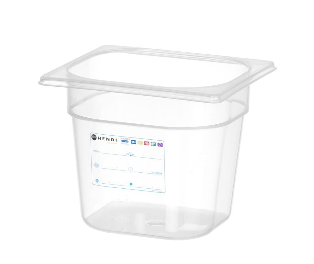 Container GN 1/6, HENDI, GN 1/6, 2,4L, Transparant, 176x162x(H)150mm