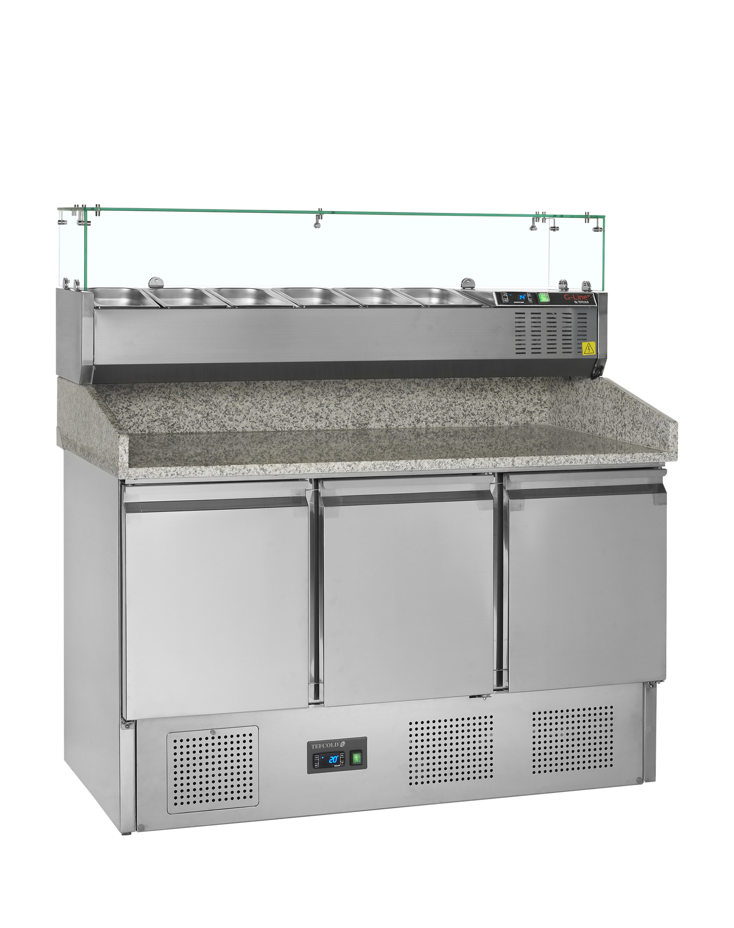 PT1365 + GVC33-140  Pizzatafel incl. unit voor toppings