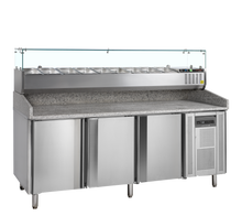 PT1300 + GVC38-200  Pizzatafel incl. unit voor toppings