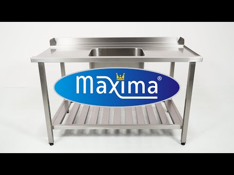 Spoeltafel - 120 x 75 cm - Aanvoer Vaatwasser Rechts - incl. Wasbak en Onderschap