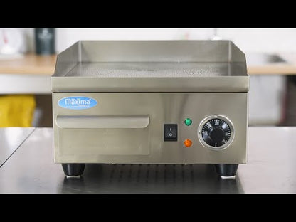 Grillplaat - Glad Chroom - 36 cm - incl. Opvangbak