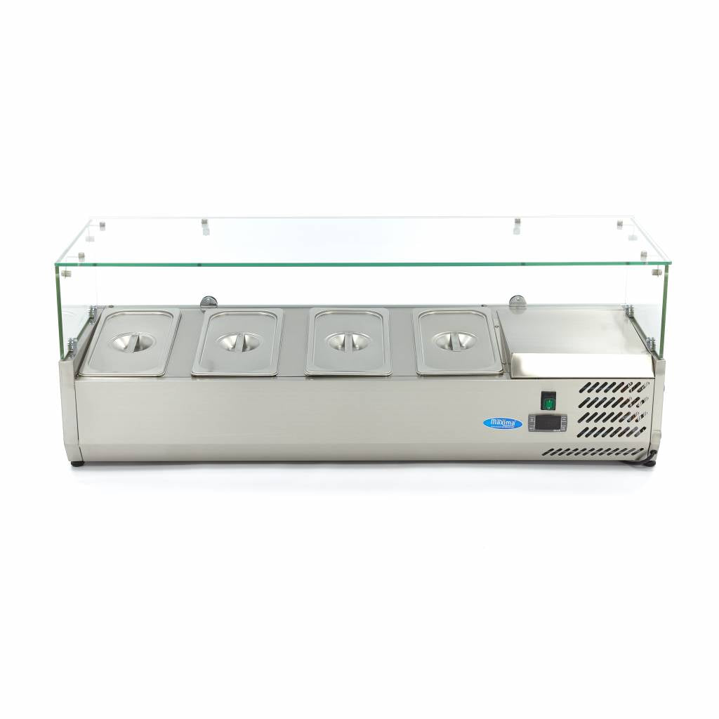 Opzetkoelvitrine - 120 cm - 4 x 1/3 GN Bakken