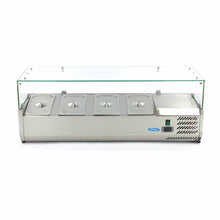 Opzetkoelvitrine - 120 cm - 4 x 1/3 GN Bakken