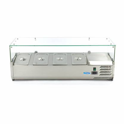 Opzetkoelvitrine - 120 cm - 4 x 1/3 GN Bakken