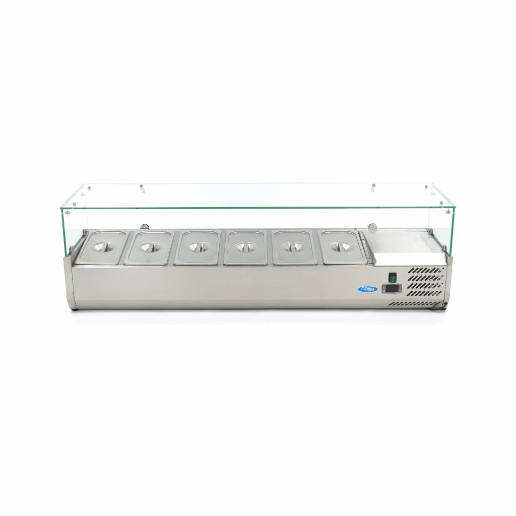 Opzetkoelvitrine - 150 cm - 6 x 1/3 GN Bakken