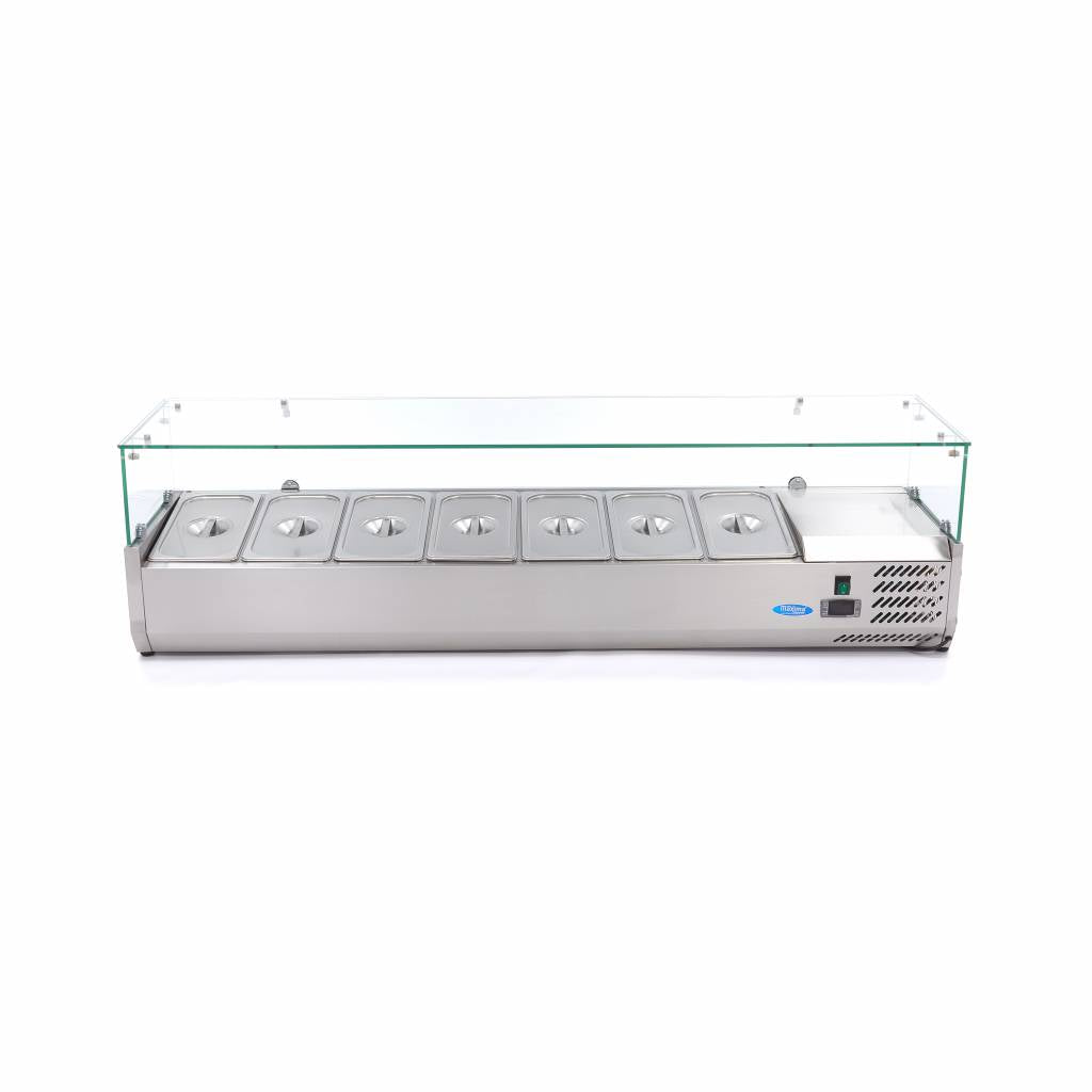 Opzetkoelvitrine - 160 cm - 7 x 1/3 GN Bakken