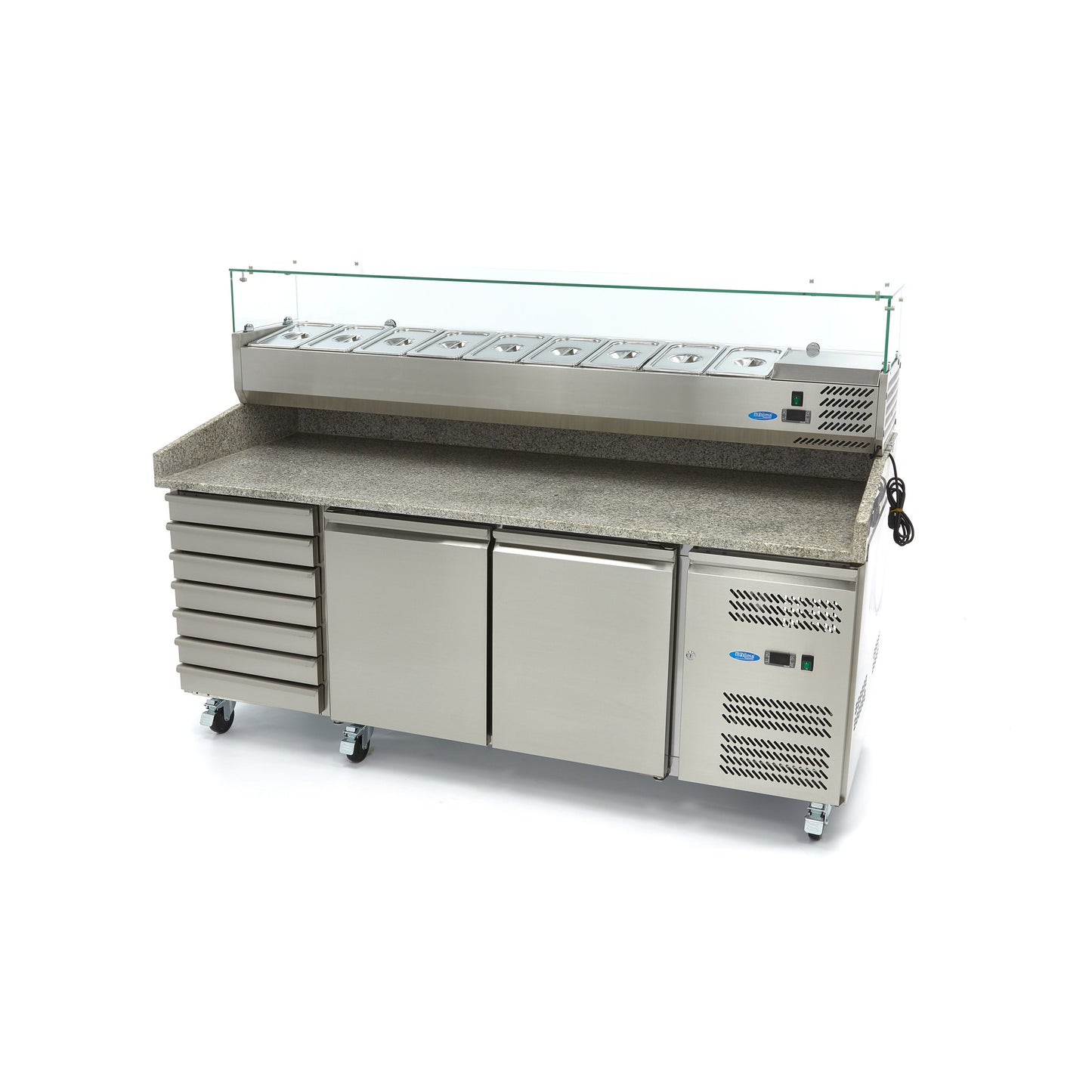 Pizzawerkbank - 202 cm - 2 Deuren - 7 Laden