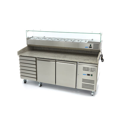 Pizzawerkbank - 202 cm - 2 Deuren - 7 Laden