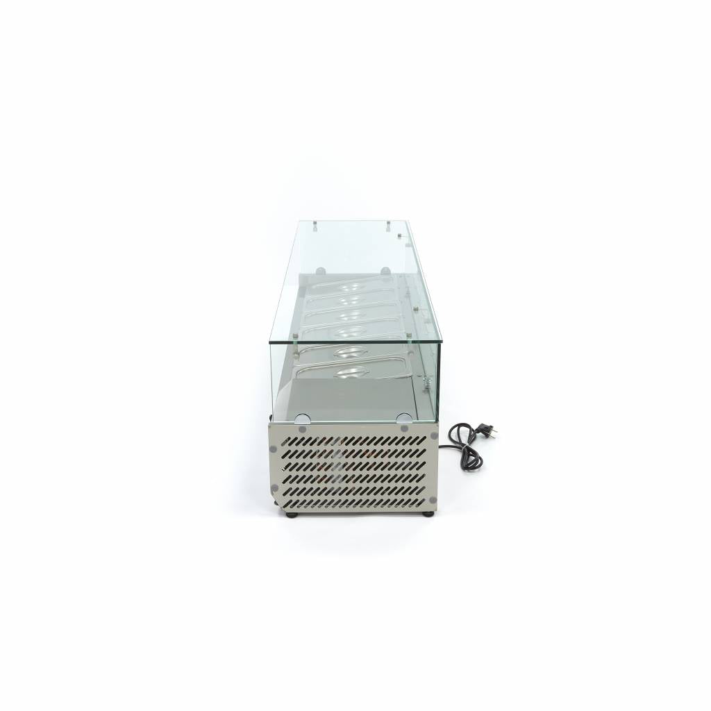 Opzetkoelvitrine - 140 cm - 6 x 1/3 GN Bakken
