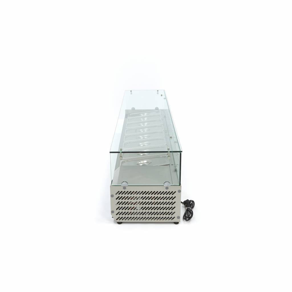 Opzetkoelvitrine - 180 cm - 8 x 1/3 GN Bakken