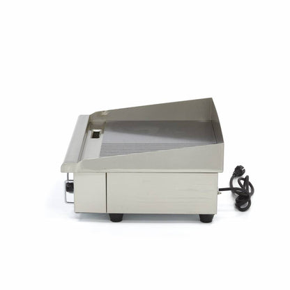 Grillplaat - Half Gegroefd - 55 cm - incl. Opvangbak