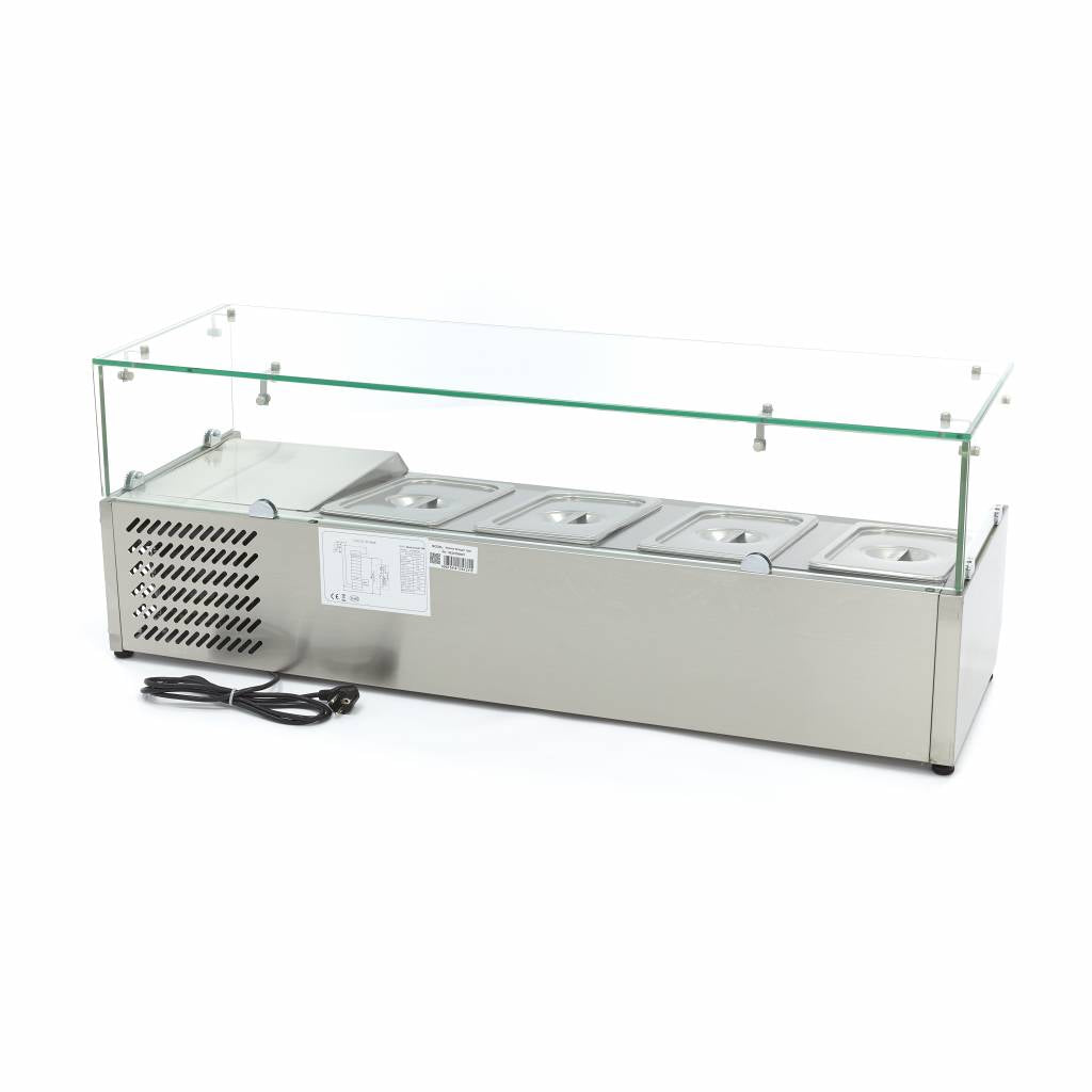 Opzetkoelvitrine - 120 cm - 4 x 1/3 GN Bakken