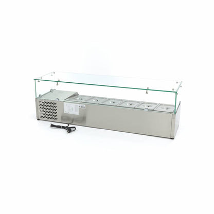 Opzetkoelvitrine - 140 cm - 6 x 1/3 GN Bakken