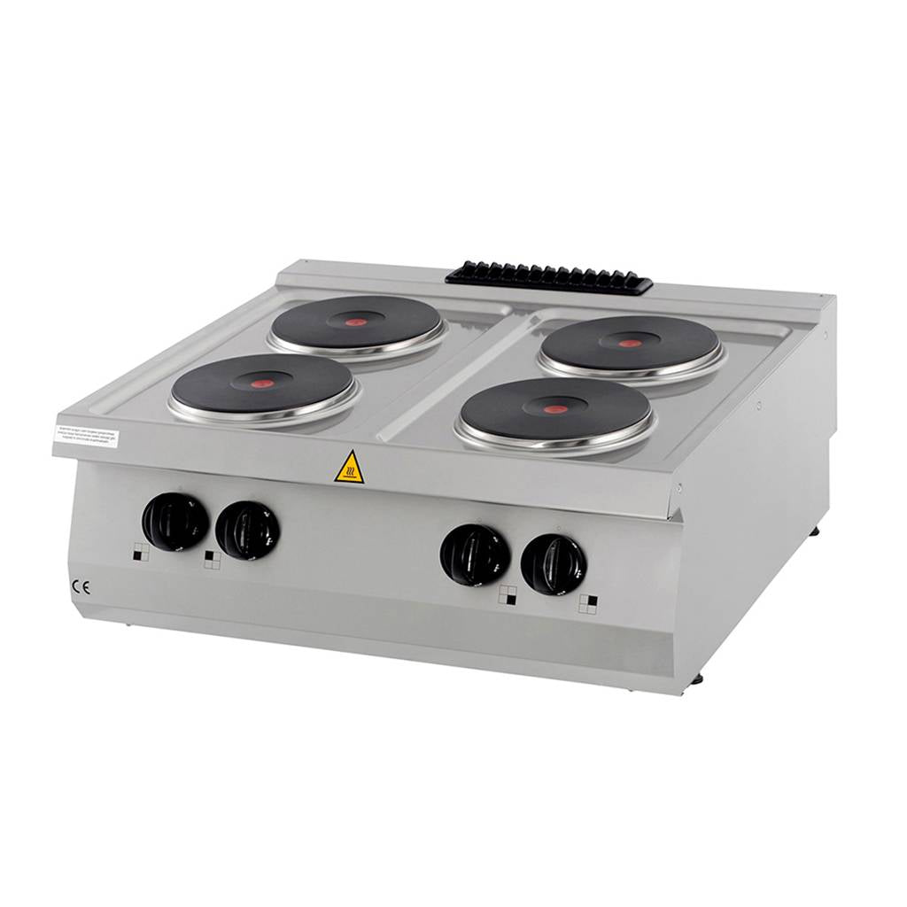 Heavy Duty Kookplaat - 4 Pitten - Dubbel - 70 cm Diep - Elektrisch