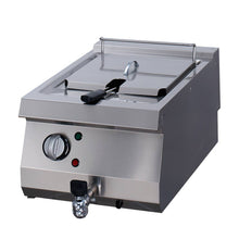 Heavy Duty Friteuse - 1 x 12 L - Enkel - 70 cm Diep - met Tapkraan - Elektrisch