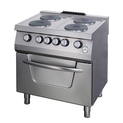 Heavy Duty Fornuis - 4 Pitten - Dubbel - 70 cm Diep - met Oven - Elektrisch