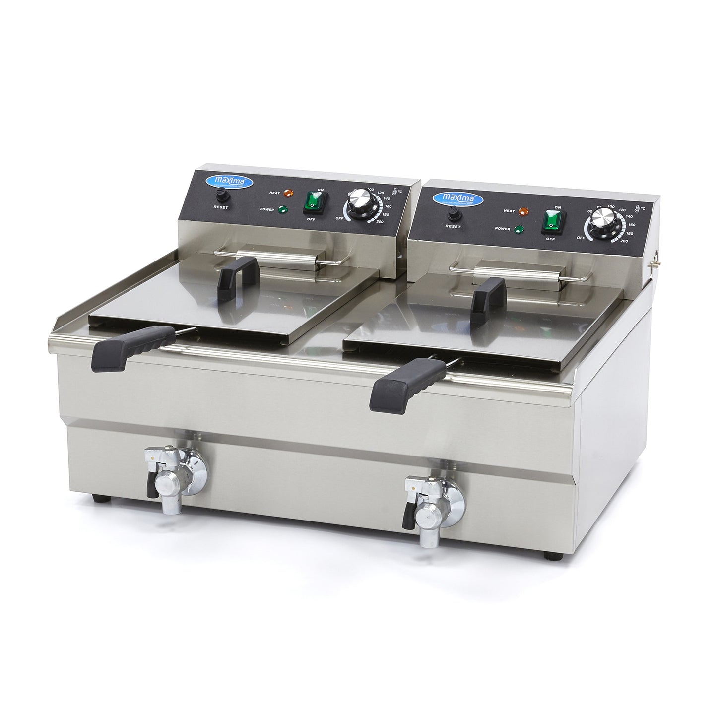 Frituurpan - 2x 16 L - 2 Manden - met Tapkraan