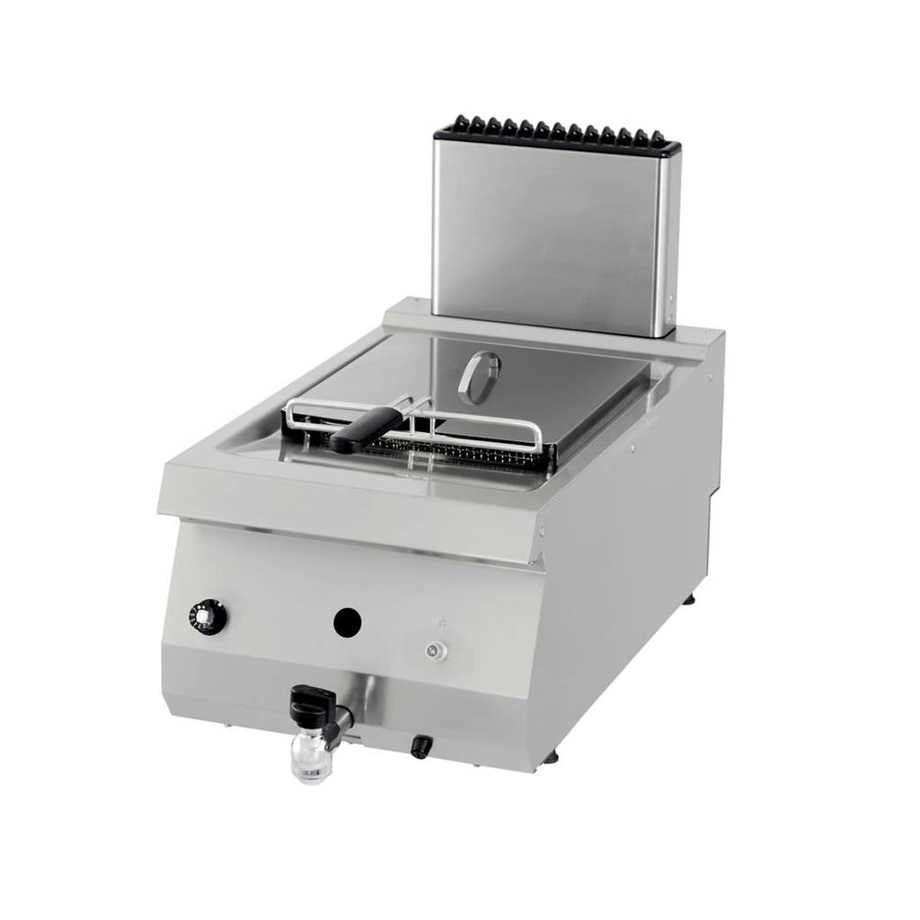 Heavy Duty Friteuse - 1 x 12 L - Enkel - 70 cm Diep - met Tapkraan - Gas