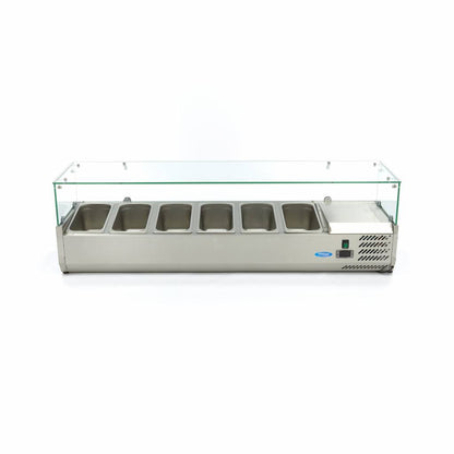 Opzetkoelvitrine - 150 cm - 6 x 1/3 GN Bakken