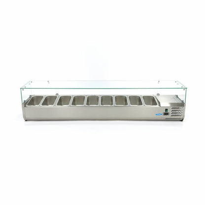 Opzetkoelvitrine - 200 cm - 9 x 1/3 GN Bakken