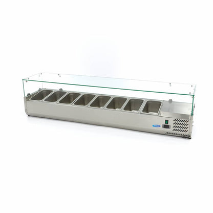 Opzetkoelvitrine - 180 cm - 8 x 1/3 GN Bakken