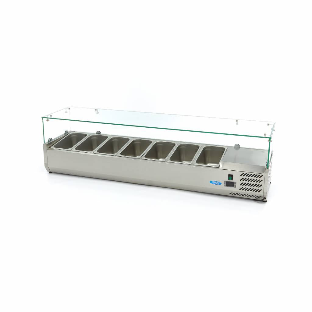 Opzetkoelvitrine - 160 cm - 7 x 1/3 GN Bakken