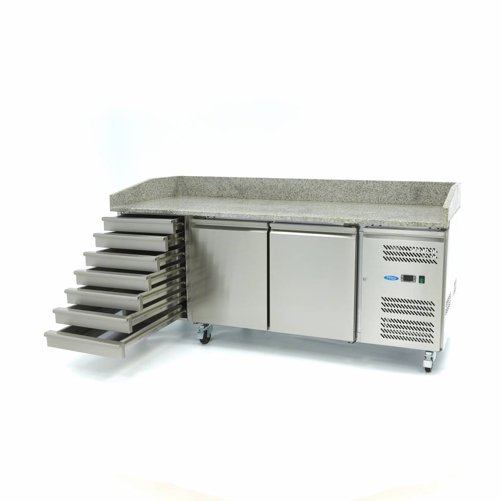 Pizzawerkbank - 202 cm - 2 Deuren - 7 Laden