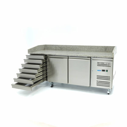 Pizzawerkbank - 202 cm - 2 Deuren - 7 Laden