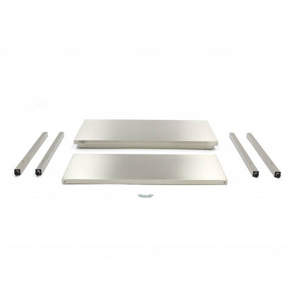 Werktafel rvs - 60 x 60 cm - Verstelbare Hoogte - met Onderschap