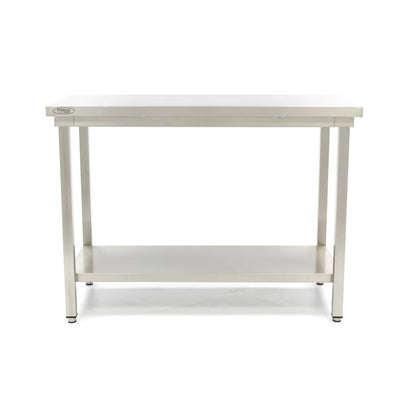 Werktafel rvs - 100 x 60 cm - Verstelbare Hoogte - met Onderschap