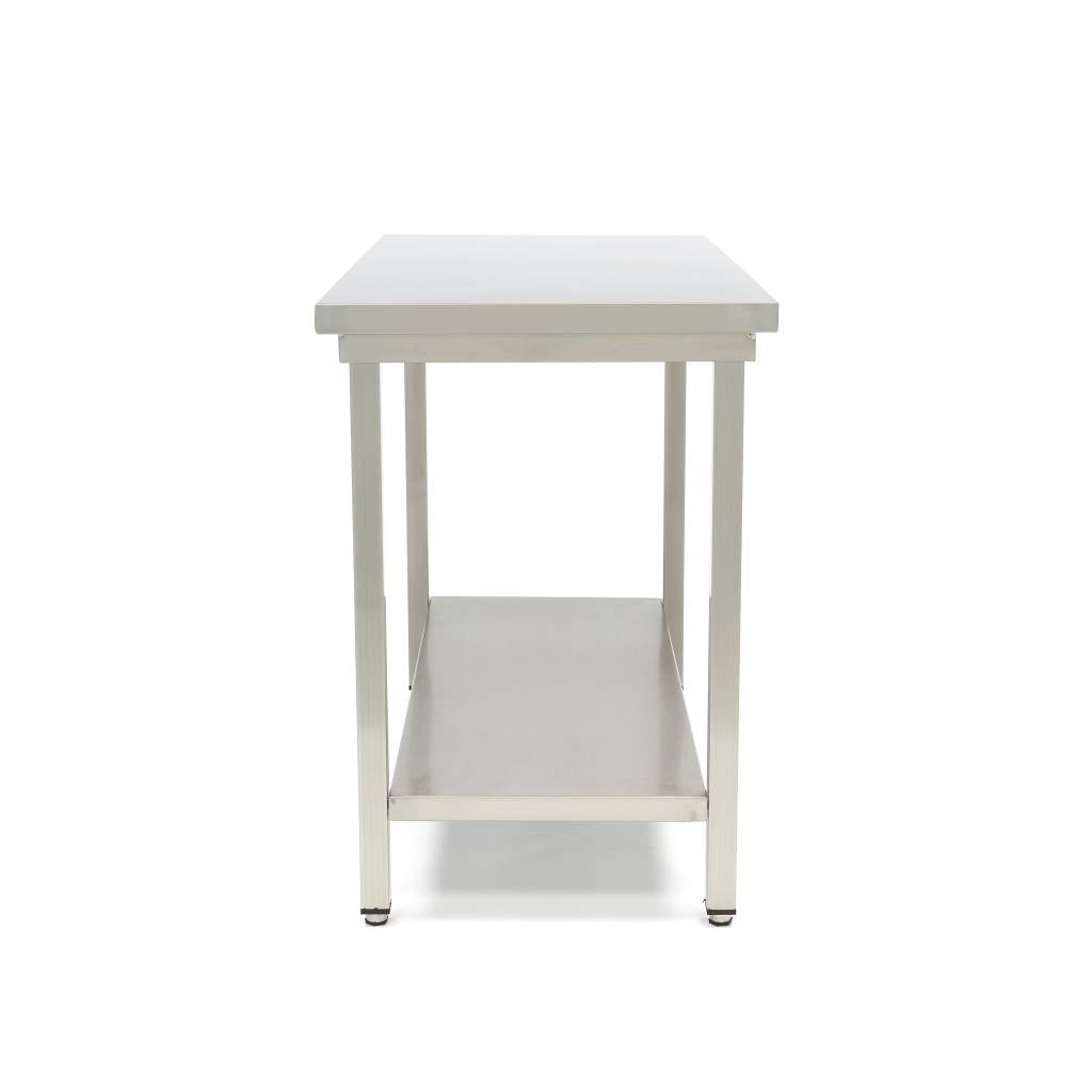 Werktafel rvs - 180 x 60 cm - Verstelbare Hoogte - met Onderschap
