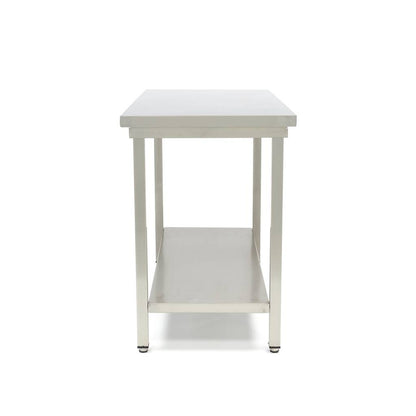 Werktafel rvs - 160 x 60 cm - Verstelbare Hoogte - met Onderschap