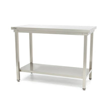 Werktafel rvs - 140 x 60 cm - Verstelbare Hoogte - met Onderschap