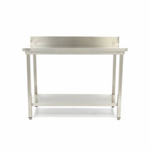 Werktafel rvs - 120 x 70 cm - Verstelbare Hoogte - met Spatrand