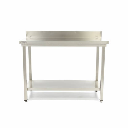 Werktafel rvs - 180 x 70 cm - Verstelbare Hoogte - met Spatrand