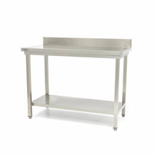 Werktafel rvs - 140 x 70 cm - Verstelbare Hoogte - met Spatrand