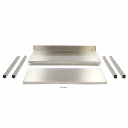 Werktafel rvs - 160 x 70 cm - Verstelbare Hoogte - met Spatrand