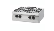 Heavy Duty Kookplaat - 4 Pitten - Dubbel - 70 cm Diep - 24 kW - Gas