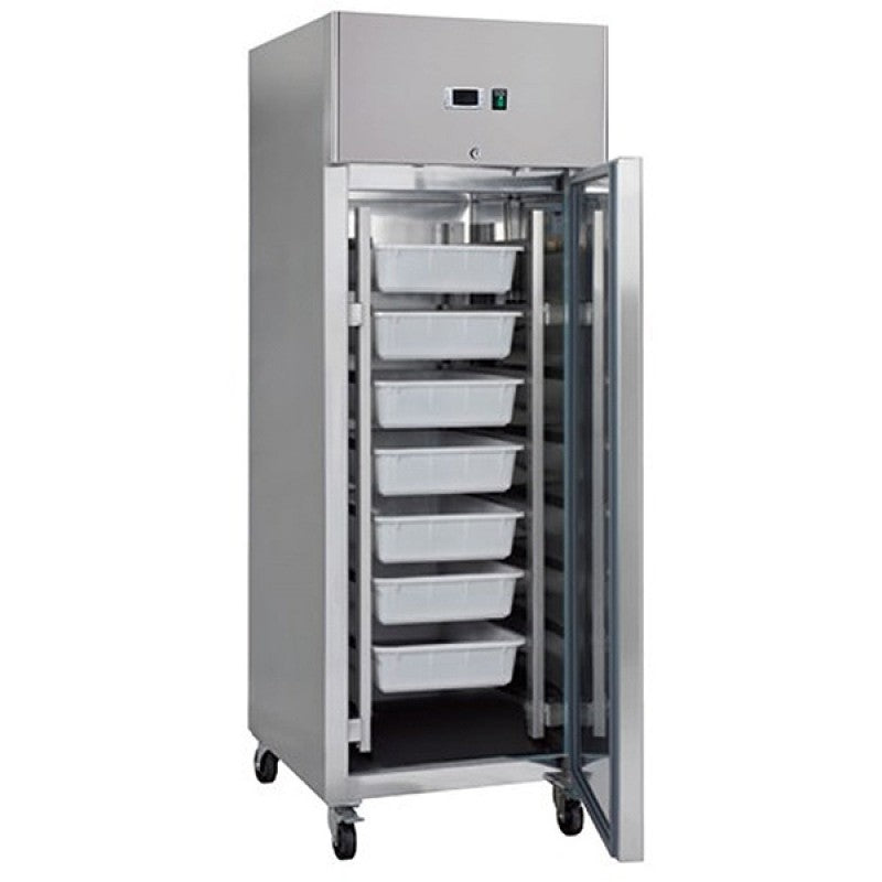Viskoelkast - 600 L - 7 Containers (60 x 40 cm) - op Wielen - Roestvrijstaal