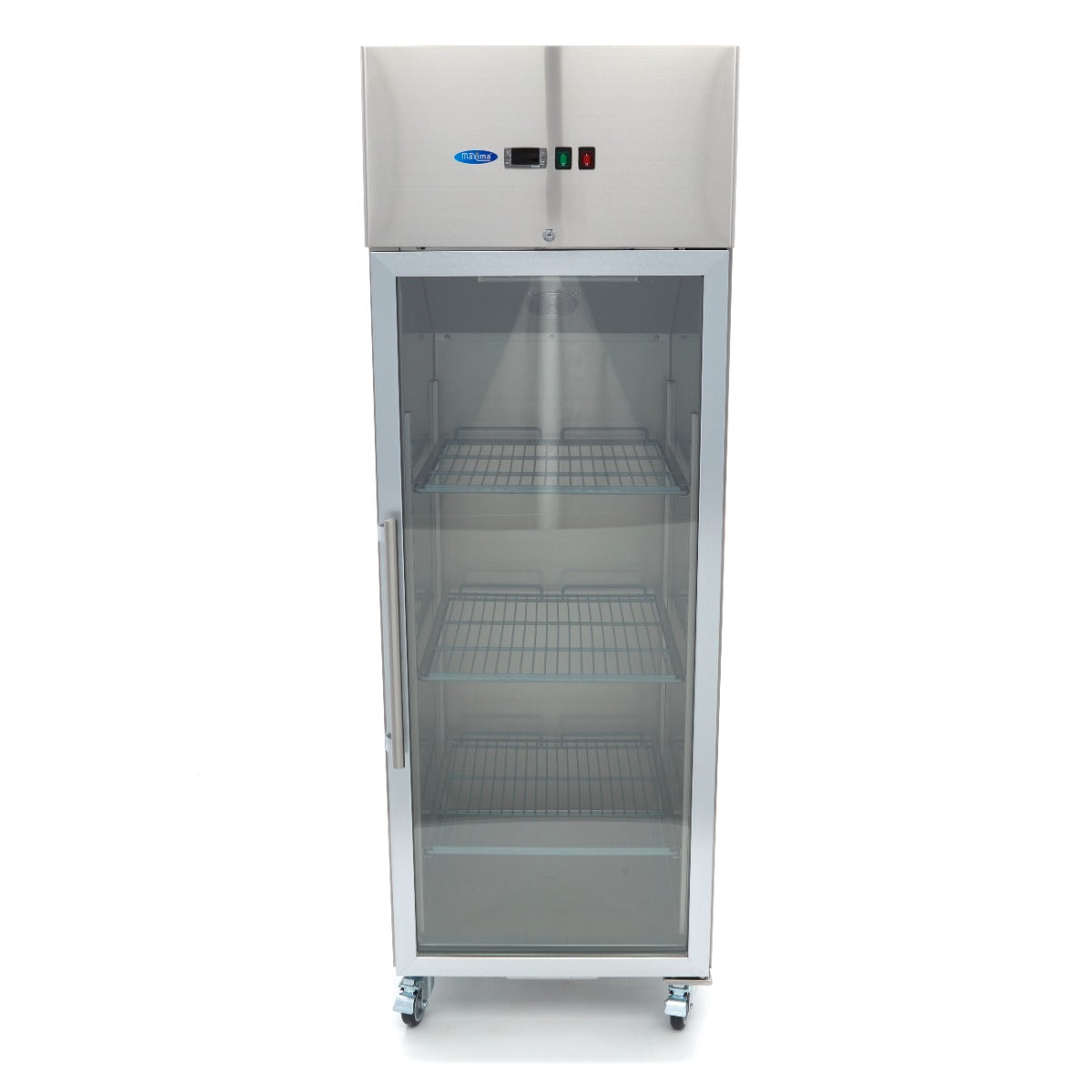 Koelkast - 600 L - 3 Verstelbare Roosters (2/1 GN) - Rvs - met Glazen Deur