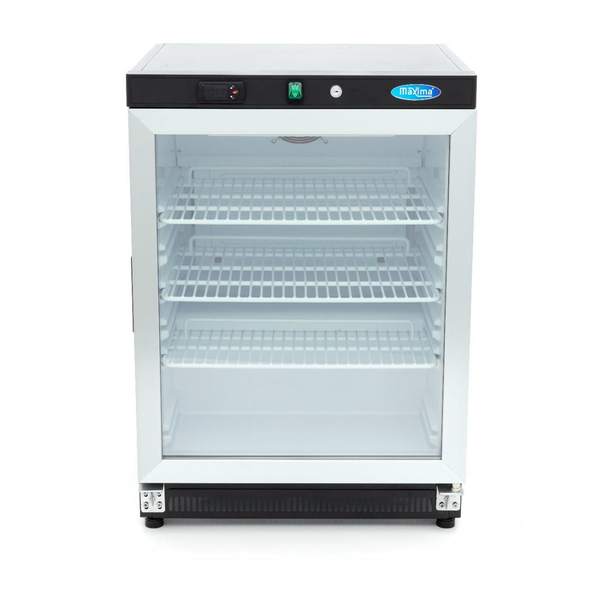 Koelkast - 200 L - Zwart - met Glazen Deur