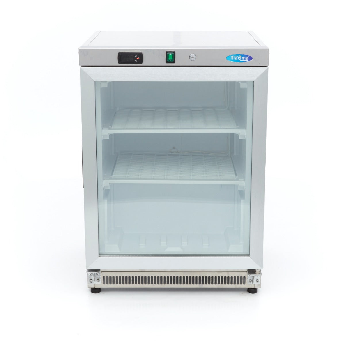 Vrieskast - 200 L - Rvs - met Glazen Deur