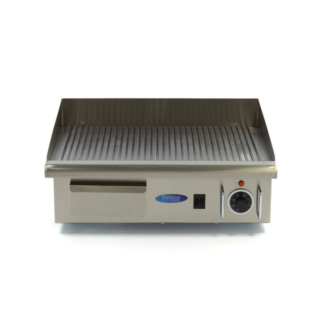 Grillplaat - Gegroefd - 55 cm - incl. Opvangbak