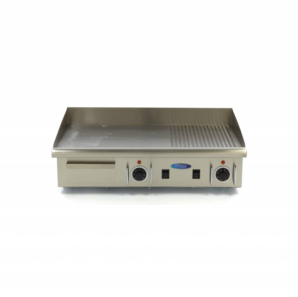 Grillplaat - Half Gegroefd - 73 cm - incl. Opvangbak - 400V