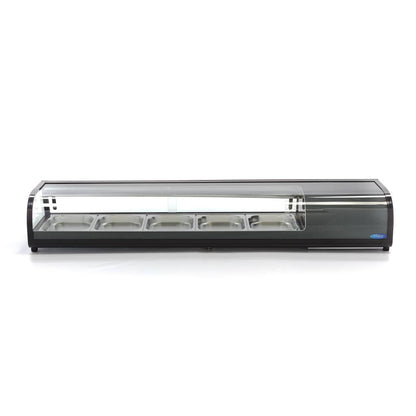 Sushi- en Tapasvitrine - 132 L - 5 x 1/2 GN - Tafelmodel