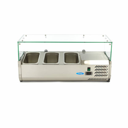Opzetkoelvitrine - 95 cm - 3 x 1/3 GN Bakken