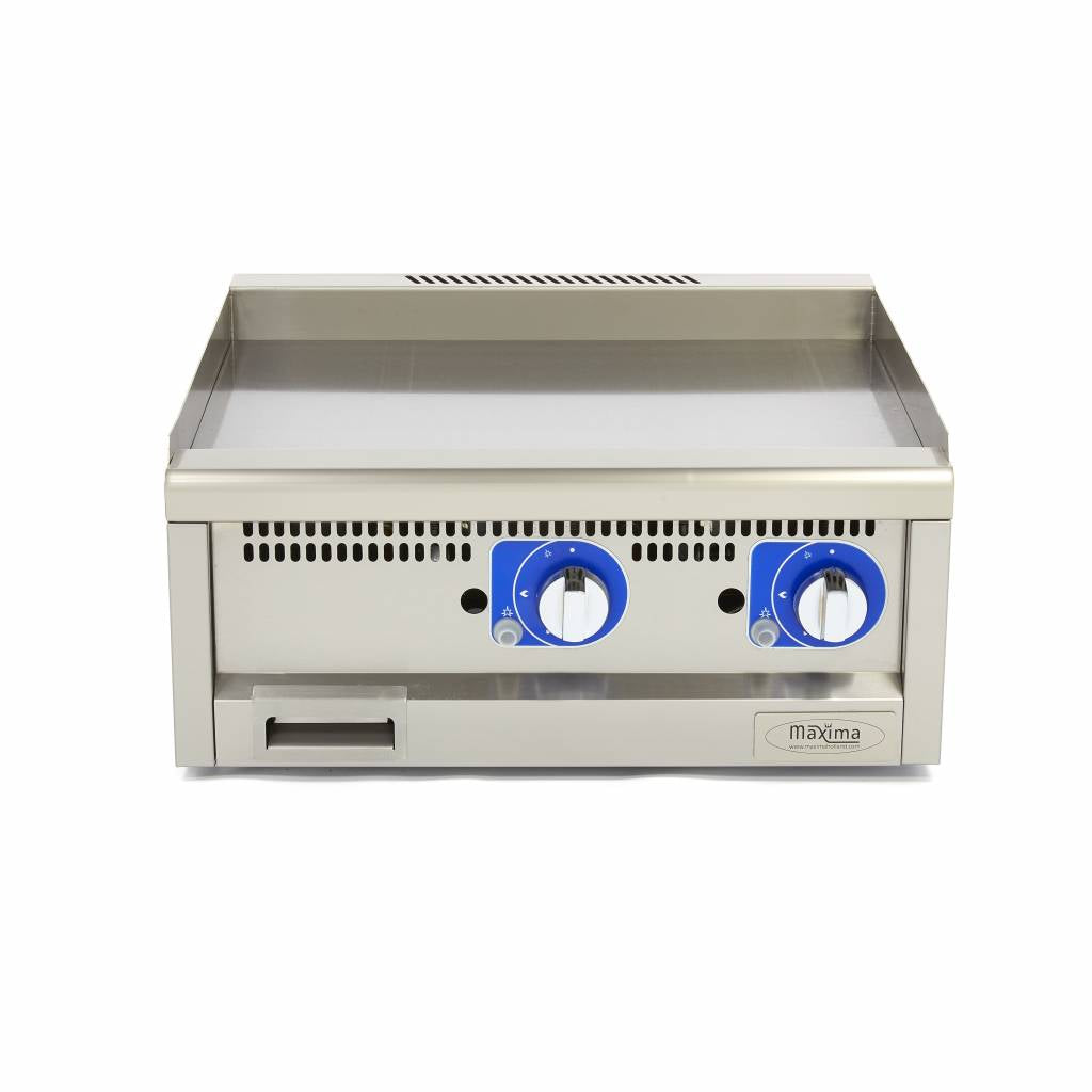 Horeca Grillplaat - Glad - Dubbel - 60 cm Diep - Gas