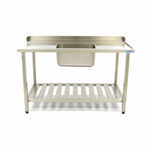 Spoeltafel - 140 x 75 cm - Aanvoer Vaatwasser Rechts - incl. Wasbak en Onderschap